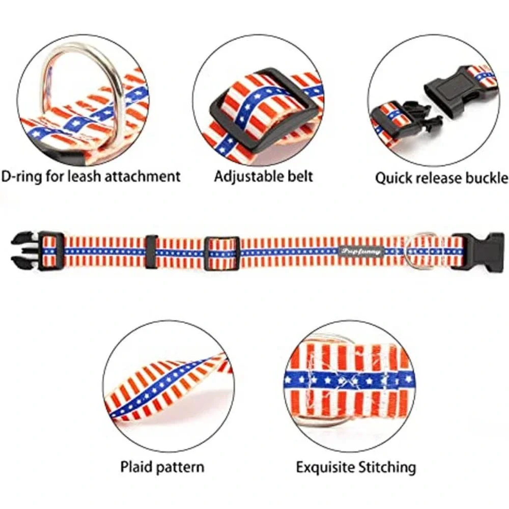 NWT 2 Patriotic Cat Collar